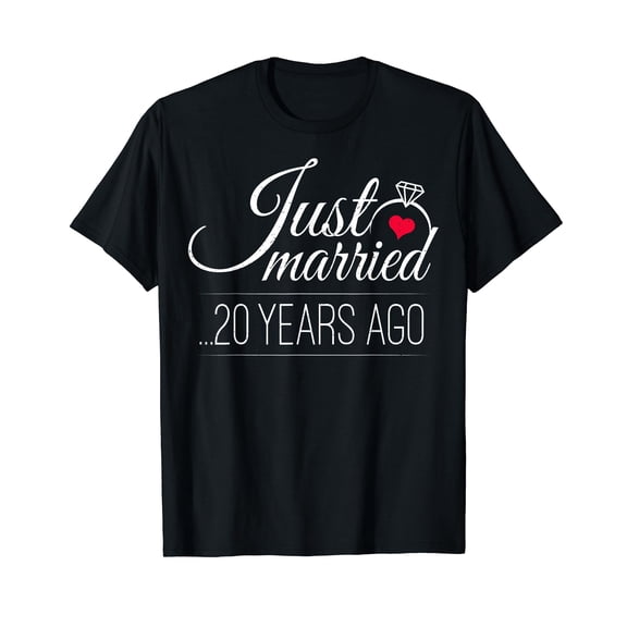 Just Married 20 Years Ago - 20th Wedding Anniversary T-Shirt