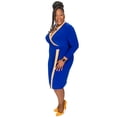 thumbnail image 3 of Kasper Womens Colorblock Midi Wrap Dress, 3 of 4