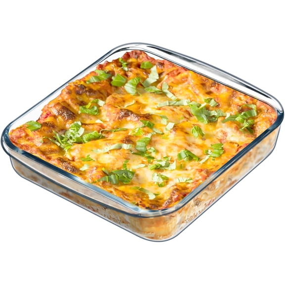 1.7QT Glass Baking Pan, Square Baking Dish for Oven