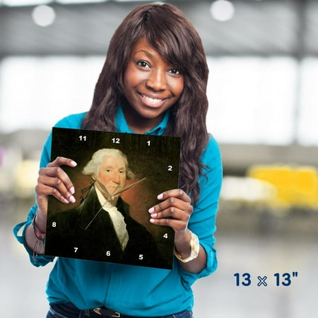 3dRose, President George Washington vintage by Gilbert Stuart, 13x13 Wall Clock
