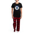 thumbnail image 4 of CafePress - Blue Evil Eye With Gold Accents Pajamas - Women's Short Sleeve Print T-Shirt and Pants Dark Cotton Pajama Set, 4 of 7
