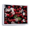 thumbnail image 2 of Designart "Delightful Red Cherry Sundae" Floral Framed Wall Art - Traditional Red Cherry Living Room Framed Canvas Art, 2 of 6