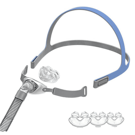 Adjustable Nasal Pillow Mask with 360 Rotating Elbow, Multi-Vent Design for CPAP Machine with Replacement Tube, Extra Nasal Pillows(3size)