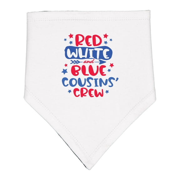 Inktastic Cousins Crew Red White and Blue 4th of July Baby Bandana Bib
