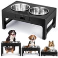 thumbnail image 1 of Cuencos Elevados Lapensa Acero Inoxidable Soporte Ajustable para Perros Medianos y Grandes, 1 of 7
