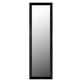 Home Basics Over The Door Mirror Black Walmart Com