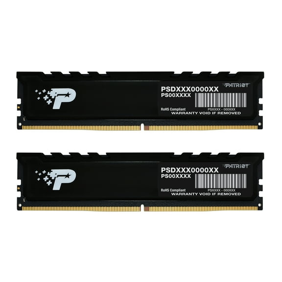 Patriot Signature Premium DDR5 RAM 16GB (2X8GB) 4800MHz CL40 1.1v UDIMM W/HS Desktop Memory Kit - PSP516G4800KH1