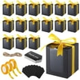 thumbnail image 1 of 50 cajas de regalo para copa de vino, cajas de embalaje de regalo para vidrio sin tallo de 9 oz, cajas de regalo de papel con etiqueta de cinta cuerda de cáñamo para boda fiesta de cumpleaños, 1 of 5