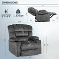 thumbnail image 3 of HOMYEDAMIC 23.6" Wide Recliner Chair Modern Ergonomic Single Sofa Recliners on Clearance 2 Cup Holders & Side Pocket Foam Filling Living Room Lounge, 3 of 8