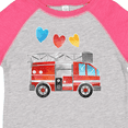 thumbnail image 4 of Inktastic Valentine's Day Fire Truck with Hearts Boys or Girls Toddler T-Shirt, 4 of 5