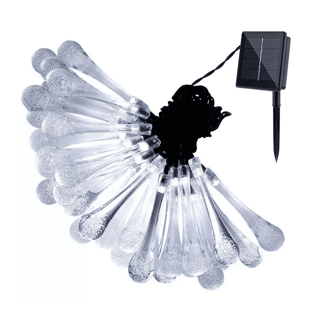Guirnalda De 60 Luces Led Solares Para Decoración Navideña