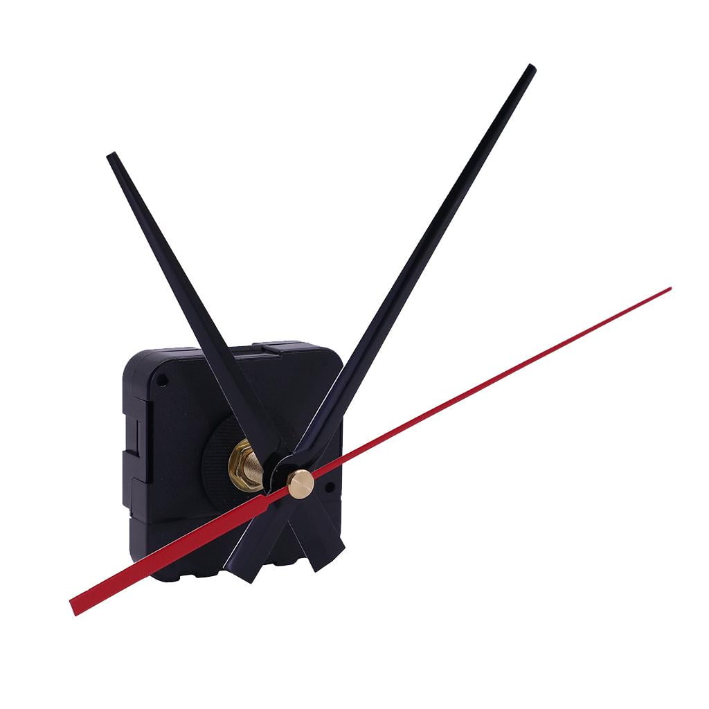 GUOOL 3x DIY Replacement Wall Clock Quartz Movement Mechanism Adjusting Long - Black And Red Pointers, 56x56x16.3mm