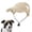 BM Beige, variant on Pet Sun Visor Hat, Corduroy Adjustable Cap with Ear Holes for Dogs and Cats, UV Protection in Multiple Sizes