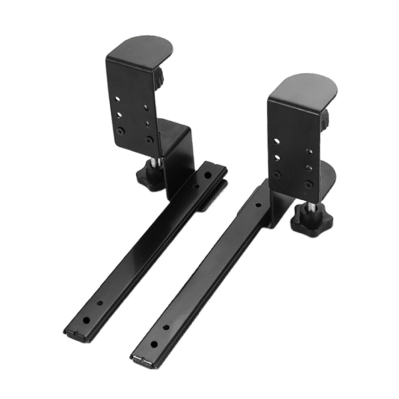 2 Pieces Under Desk Keyboard Tray Keyboard Slide Desk Extender Heavy Duty Steel for Office Computer Workstation