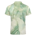 thumbnail image 5 of Marble Texture Men Zipper T-shirt Summer Casual Short Sleeve T-shirt Top, 5 of 7