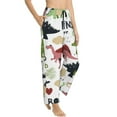 thumbnail image 2 of Disketp Cute Dinosaurs Print Women'S Comfy Pajama Pants Casual Drawstring Palazzo Lounge Wide Leg Pants, 2 of 9