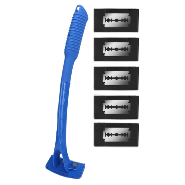 Afeitadora de espalda plegable, recortadora de vello de espalda plegable para hombres, afeitadora de cuchillas corporales, rendimiento finamente ajustado