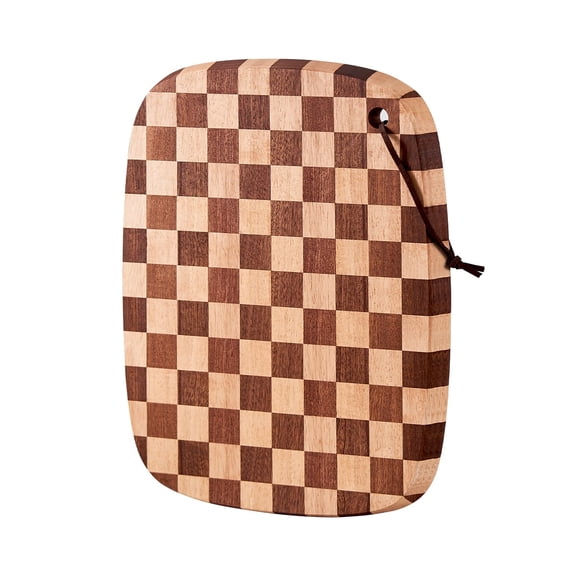 Acacia wood cutting board, kitchen chopping board, upgraded grid cutting board, large hanging meat tray