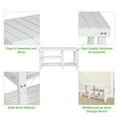 thumbnail image 4 of Hofitlead 33.5" Shoe Rack Solid Wood Shoe Bench, 3-Tier Shoe Organizer for Entryway Hallway (White）, 4 of 8