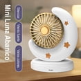 thumbnail image 2 of Mini Ventilador Con Forma De Luna Con Estrellas Portátil Recargable VIMI Color Blanco, 2 of 3