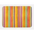 thumbnail image 1 of Striped Bath Mat, Vertical Stripes in Lively Rainbow Colors and Modern Aquarelle Design Geometric, Plush Bathroom Decor Mat with Non Slip Backing, 29.5" X 17.5", Multicolor, by Ambesonne, 1 of 2