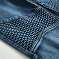 thumbnail image 5 of Ginsiom Mens Jeans Stretch Fit Destroyed Straight Biker Denim Pants, 5 of 6