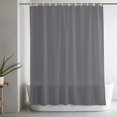 thumbnail image 6 of Shower Curtains for Bathroom-72"x72",Pure Color Light Gray Waterproof Bath Curtain Grommet Shower Curtain Set with Hooks, 6 of 9