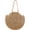 Khaki, variant on Round Corn Straw Handmade Woven Women's Bag Natural Chic Hand Large Summer Beach Tote Woven Shoulder Bag