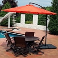 thumbnail image 5 of Sunnydaze 95" Burnt Orange Solid Octagon Cantilever Umbrella, 5 of 12