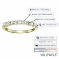 thumbnail image 3 of Vir Jewels 1/2 CTTW Diamond Wedding Band 14K Yellow Gold 9 Stones Prong Set Round Size 8 Female Adult, 3 of 6