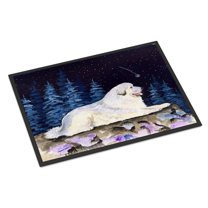 Carolines Treasures SS8438MAT Starry Night Great Pyrenees Doormat 18x27 27"L x 18"W multicolor