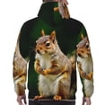 thumbnail image 7 of Cauagu Squirrels Eating Peanuts On The Tree for Men's Pullover Hooded Sweatshirt Athletic Casual Hoodie Aautumn Hoodie Sweatshirt for Men Pullover Casual Hooded Sweatshirt-Small, 7 of 7