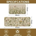 thumbnail image 3 of Vintage Floral Kitchen Mats Retro Wildflower Kitchen Floor Rugs Farmhouse Flower Decorative Non Slip Rectangle Doormats for Spring Party Home Entrance Decor Supplies, Set of 2, 3 of 6