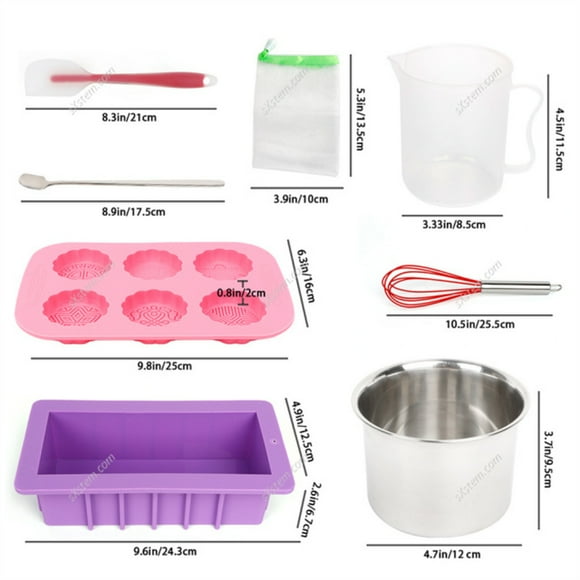 DEELLEEO Mixing Cups With Sticks Handmade Soap Aromatherapy Candles Making Tool Set Handmade Gifts Home Making Kit