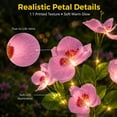 thumbnail image 2 of Rirool Solar Orchid Flower Garden Stake Lights, 7 Heads Warm White Solar Lights Outdoor Waterproof, Decorative Lights for Yard Lawn Patio Pathway, Pink 2 Pack, 2 of 8