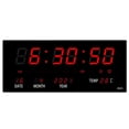 thumbnail image 1 of Reloj electrónico con calendario LED Reloj de pared digital Alarma Sonando cada hora Relojes de mesa de temperatura Inicio, 1 of 5