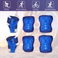 thumbnail image 2 of Motoforti 6pcs Blue Wrist Support Guard Elbow Knee Pads for Cycling Riding Protective Gear, 2 of 7