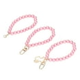 thumbnail image 4 of 3Pcs Pearl Key Chain, High Gloss, Smoother Edges, Various Styles, Metal Buckle, for Phone Case, ABS Resin Material, Mobile Phone Case Keychain Bag, 4 of 8