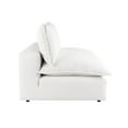 thumbnail image 3 of Maklaine Modern Contemporary Upholstered Armless White Fabric Chair, 3 of 6