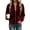 Wine #14, variant on Knit Jacket for Women Full Zip Mock Neck Solid Coat Fall Winter Causal Loose Jacket, M