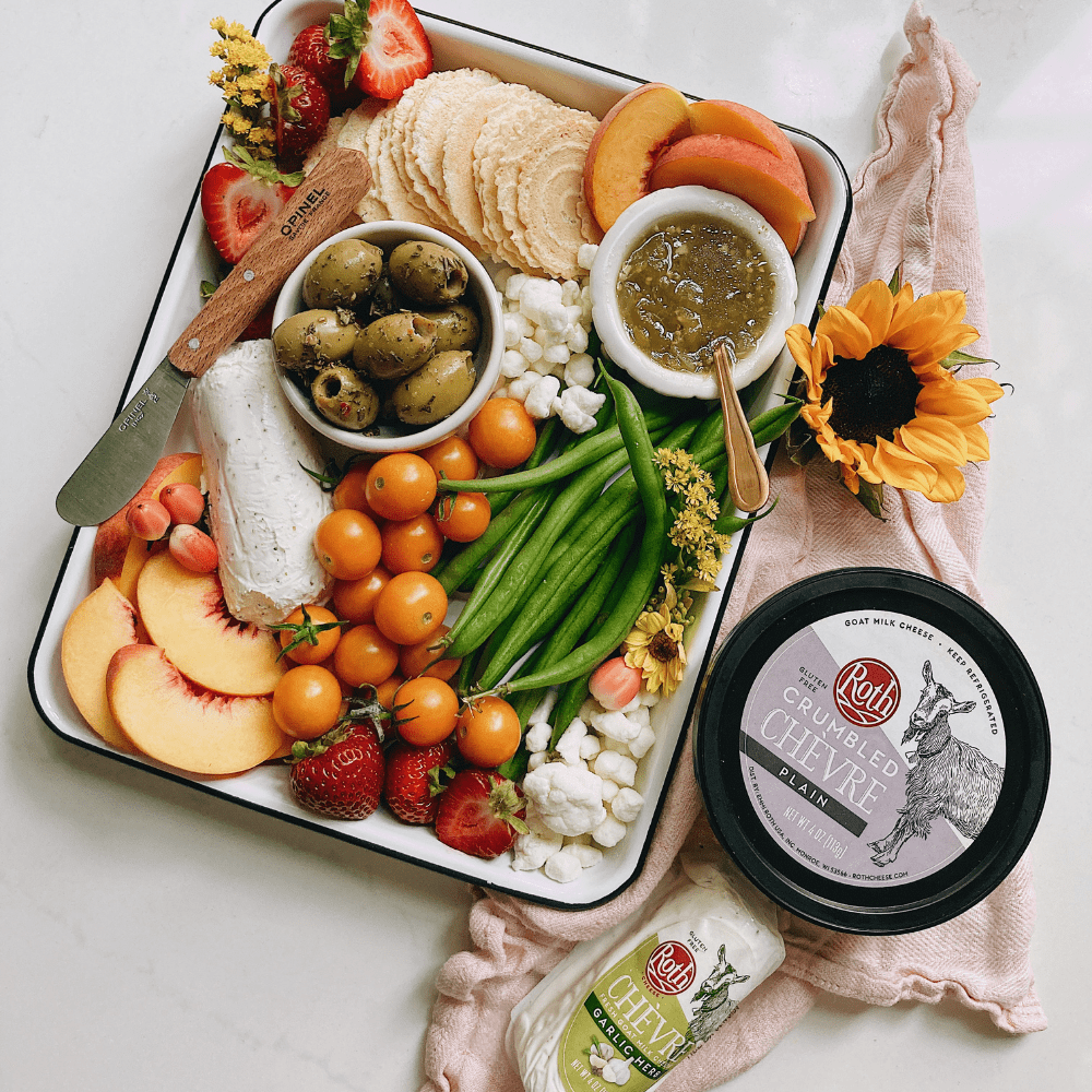 Roth Chèvre Plain Crumbled Fresh Goat Cheese 4oz​