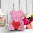 thumbnail image 5 of Handmade Artificial Rose Flower Bear Gift for Valentine's Day, Anniversary, Birthday, Romantic Home Decor, Forever Flower Teddy Bear with Realistic Roses, 5 of 7