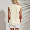 thumbnail image 6 of Posijego Women's Sleeveless Tank Tops Button-Up Collared Blouses Business Casual Office Work Tank Tops for Women, 6 of 7