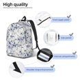thumbnail image 5 of Daiia Indigo Tie Dye Vintage Canvas Backpack for Men and Women ,Hiking Backpack,Travel Laptop Bag for School,Large Capacity Backpack-Medium, 5 of 8