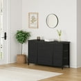 thumbnail image 3 of 10-Drawer TV Stand for 55" TV with Power Outlets, Wood Top, 3 of 7