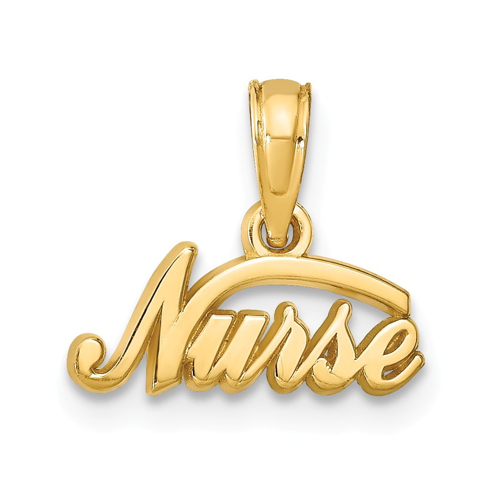 14k gold nurse necklace