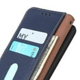 thumbnail image 4 of For Khazneh Sony Xperia 1 Iv First Layer Genuine Leather Pebbled Leather Case (andre) Blue, 4 of 5