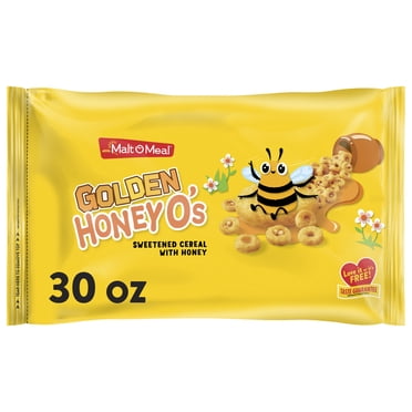 Malt-O-Meal Golden Honey O's Breakfast Cereal with Corn, Oats and Rice, 30 oz Bag