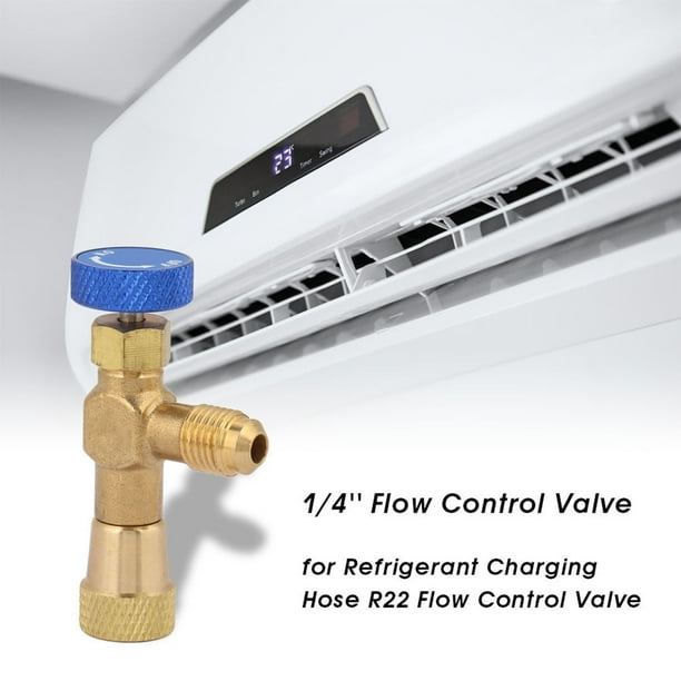 Válvula de Control de Flujo de Latón Válvula de Refrigerante R22 Válvula de Control de Flujo para Manguera de Carga de Refrigerante Válvula de Control de Flujo R22 Confiable ANGGREK Otros