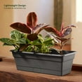 thumbnail image 3 of Bloem 18-in Wide Dura Cotta Resin Window Box Planter - Charcoal Gray, 3 of 5